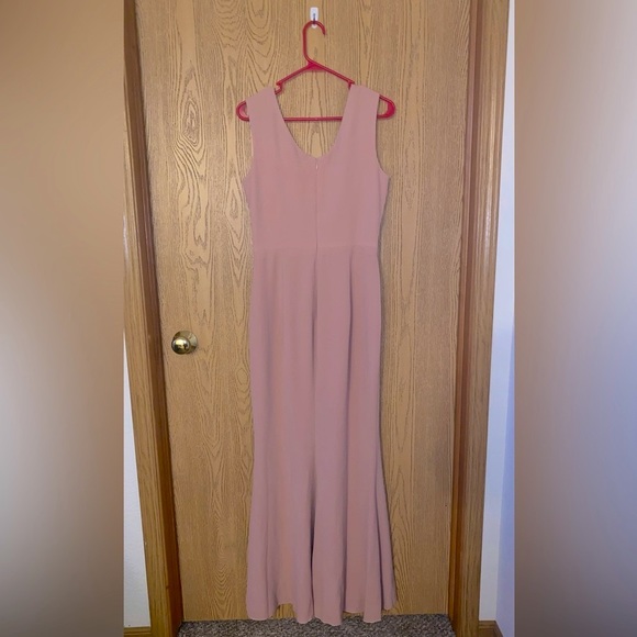 Dress the Population Sandra V Neck Gown: Blush - Picture 4 of 9